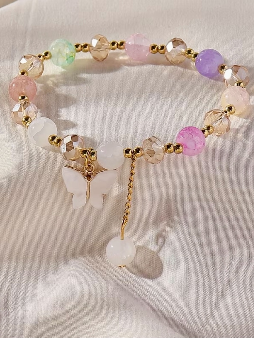 🆕New Butterfly Beaded Bracelet . - Picture 2 of 5